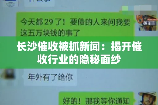 长沙催收被抓新闻：揭开催收行业的隐秘面纱