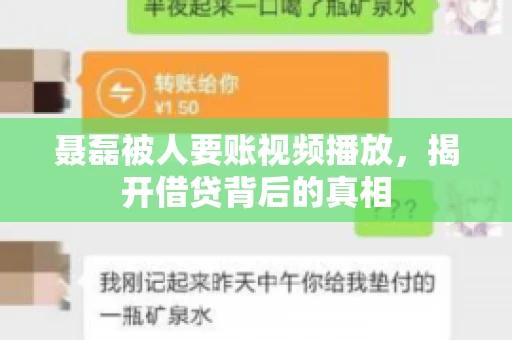 聂磊被人要账视频播放，揭开借贷背后的真相